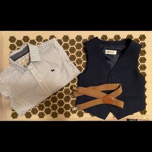 Gentlemen set :) : H&M shirt and vest, suspenders
